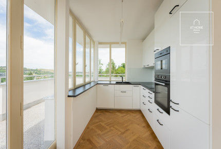 Charming one bedroom apartment with a terrace in a representative villa, Hlubočepy, Prague 5