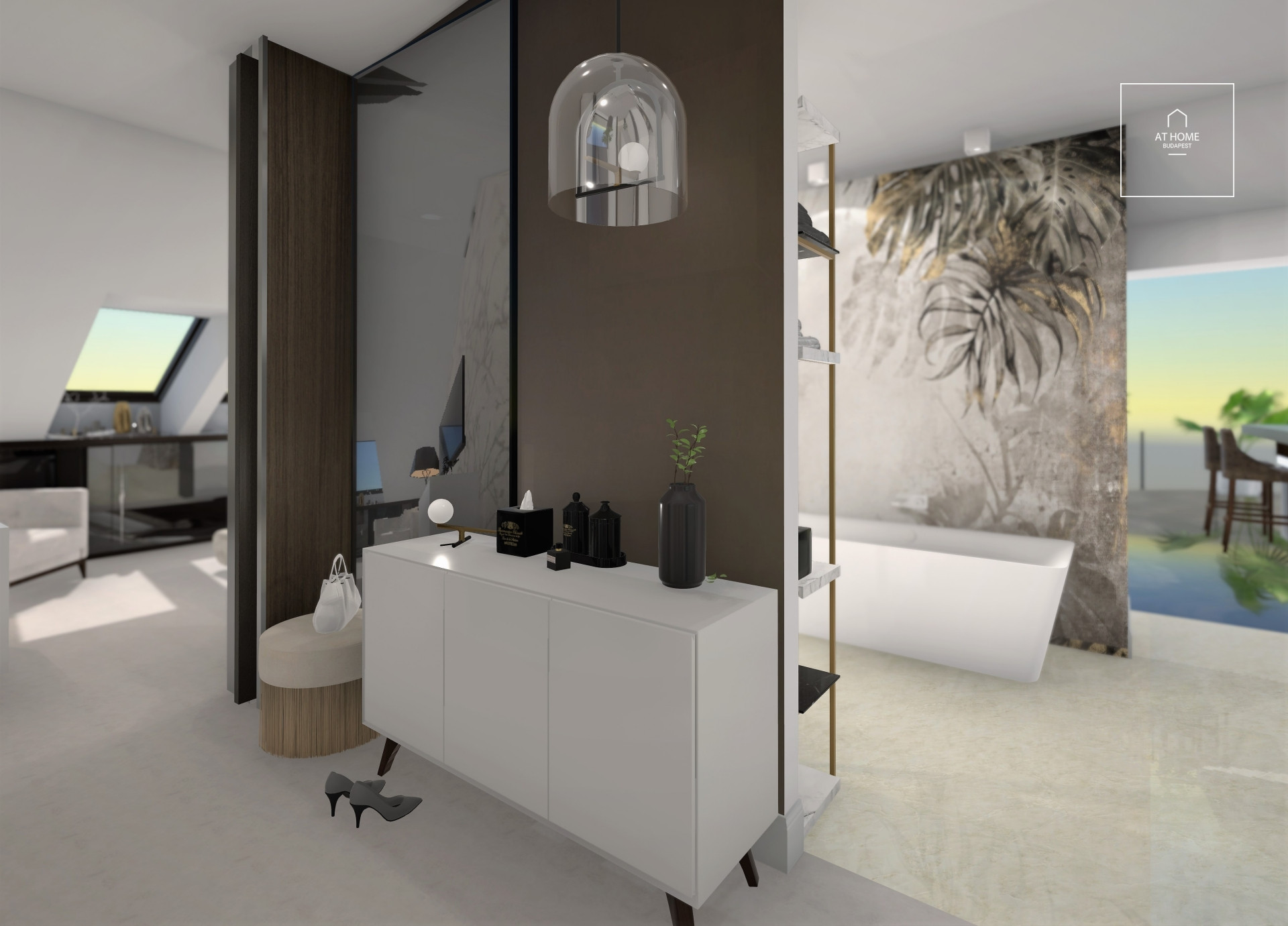 A duplex penthouse apartment in the 6th district of Budapest, with a spectacular city view, in a newly renovated building