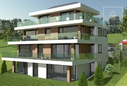 Eladó prémium penthouse lakás panorámás teraszokkal Gazdagréten, Budapesten