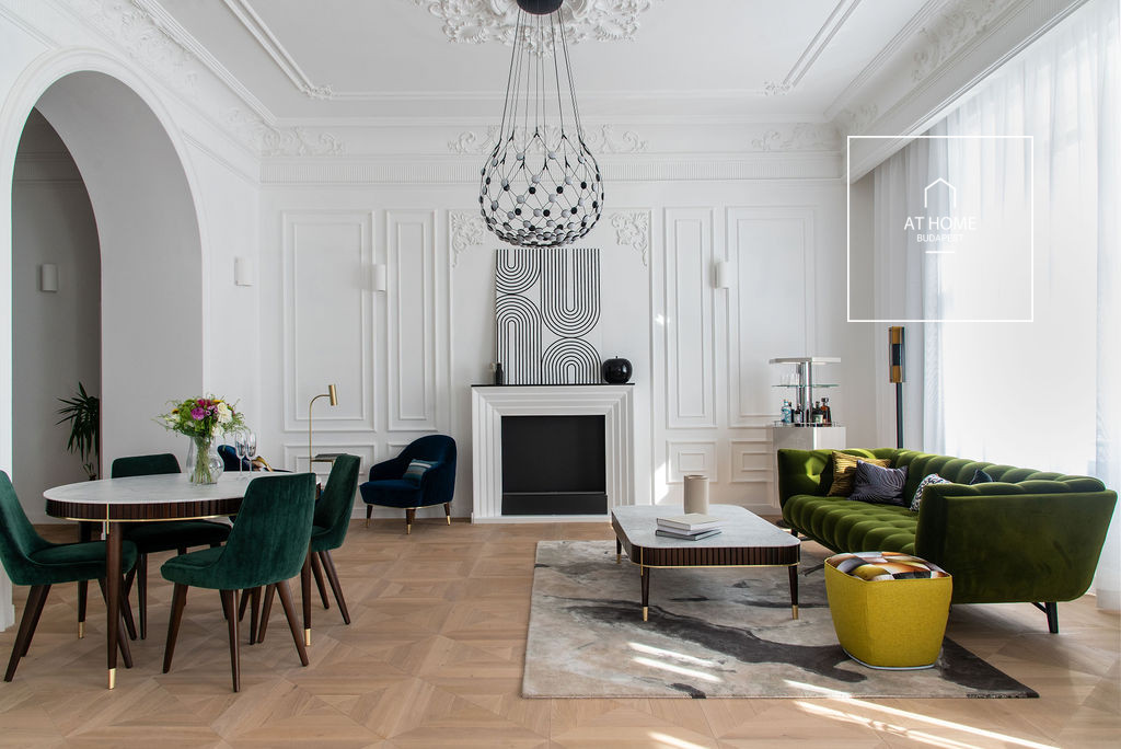 Elegant two-bedroom apartment is for sale in Budapest 6th district, next to Opera House