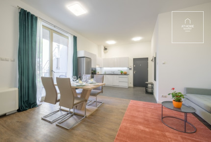 Newly built one-bedroom apartment with terrace for rent Budapest 6th district,  Diplomatic Quarter