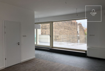 Newly built one-bedroom apartment for rent, with 41 sqm terrace in Budapest 6th district,  Diplomatic Quarter