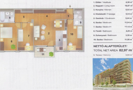 Sunny 3rd-floor apartment with balcony overlooking the inner courtyard in the Corvin Quarter