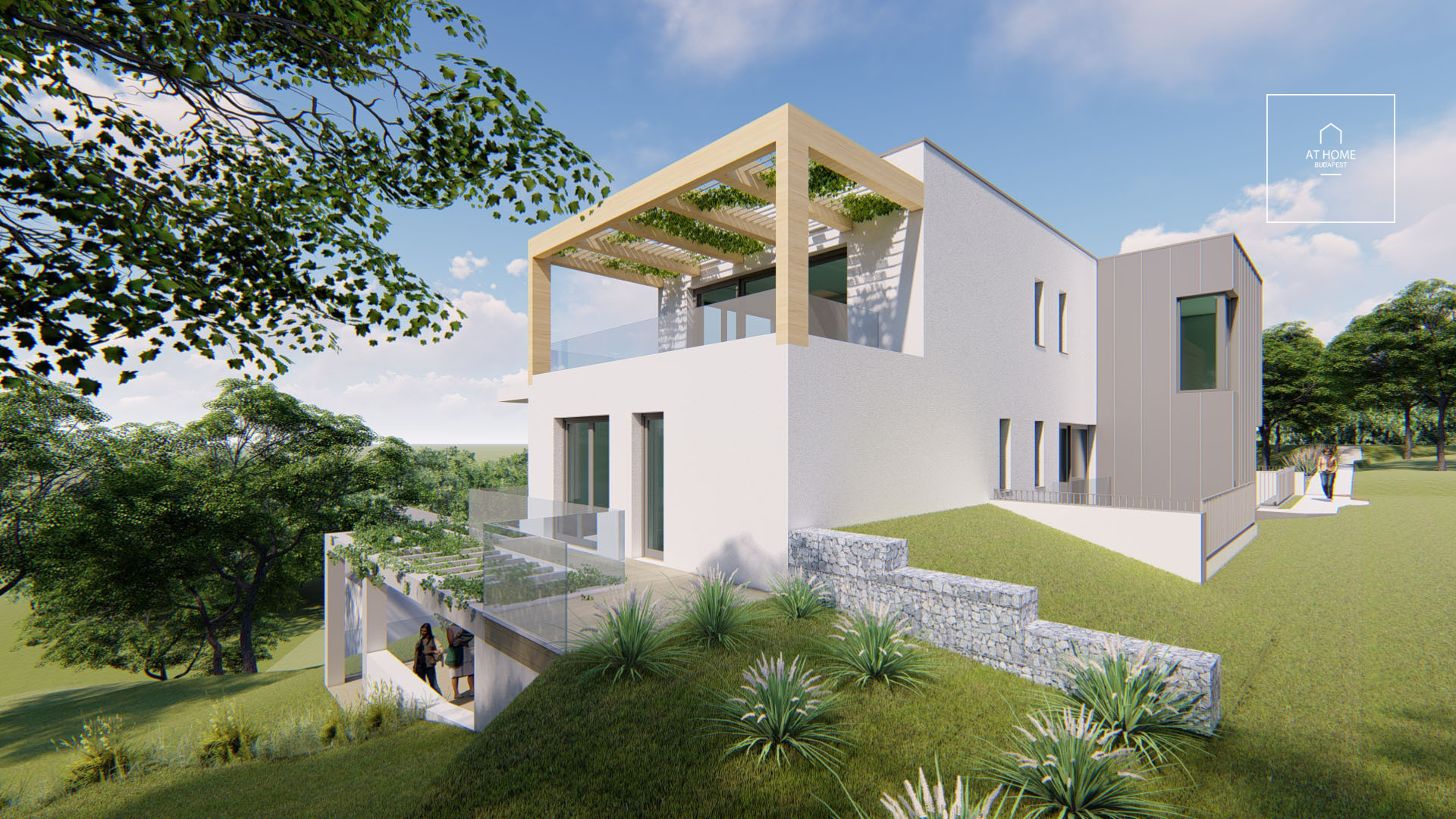 Newly built 108 sqm ground-floor apartment with a 64 sqm terrace and direct garden access in Budapest’s XII district