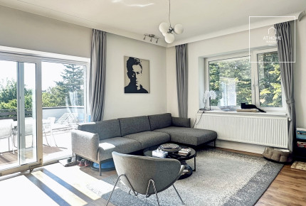 Refurbished apartment with huge terrace  for rent Budapest II. district, Zöldmál