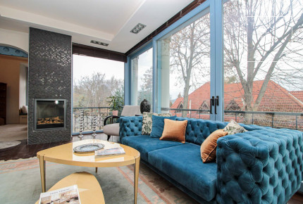Exclusive three-bedroom garden-connected villa apartment for rent in the heart of Budapest XII. district Virányos