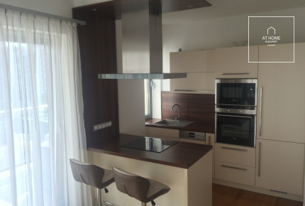 Two-bedroom apartment with panoramic view for rent located in District XIII, Marina part, Budapest