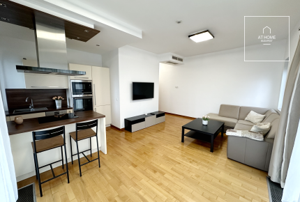 Two-bedroom apartment with panoramic view for rent located in District XIII, Marina part, Budapest